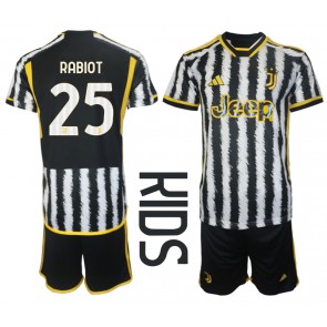 Juventus Adrien Rabiot #25 Dětské Domácí dres komplet 2023-24 Krátký Rukáv (+ trenýrky)